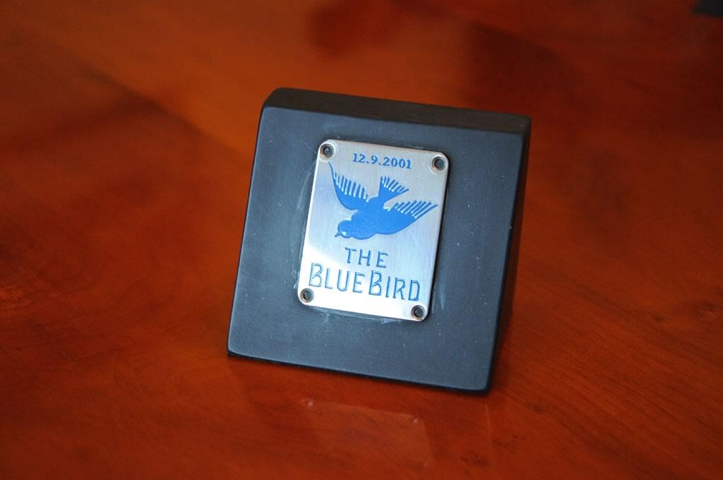 Bluebird Plaque, memorabilia 